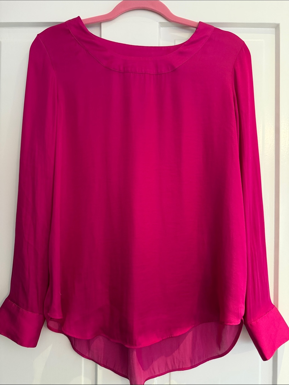 Banana Republic Fuchsia Long-Sleeve Blouse